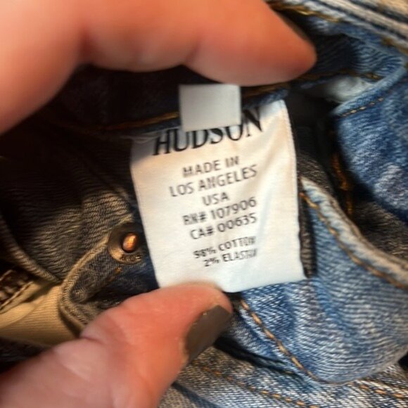 Hudson Womens Bacara Crop Straight Cuffed Jeans Size 24 - Picture 5 of 12